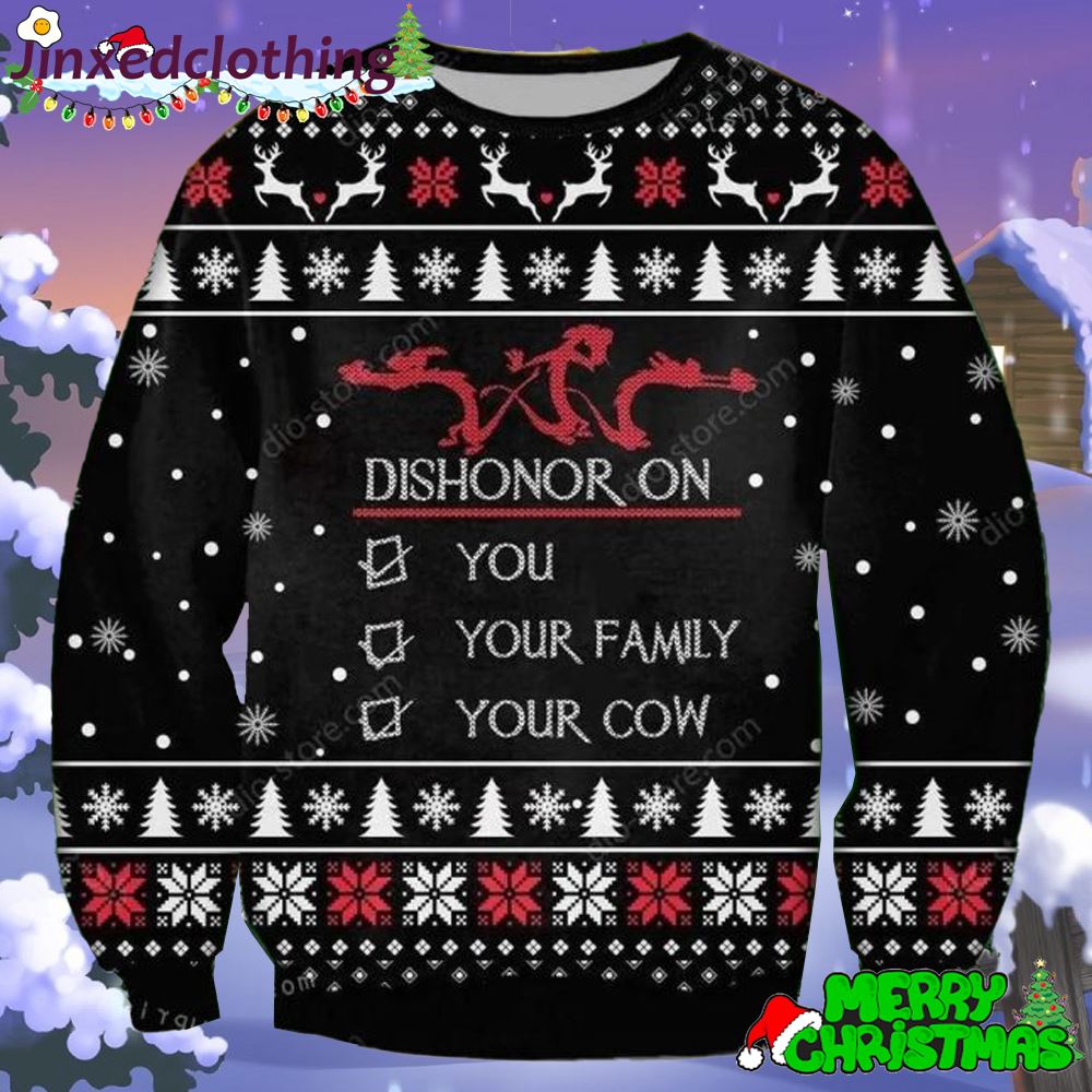 Mulan Mushu Disney Dishonor On You Your Family Your Cow Ugly Sweater For Unisex 